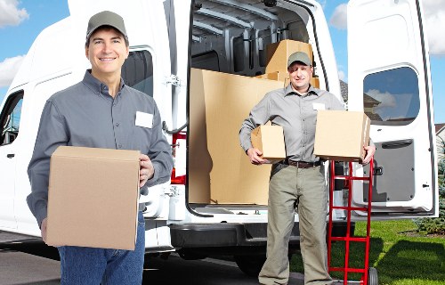 Boxes and household items prepared for small removals in Crewshill